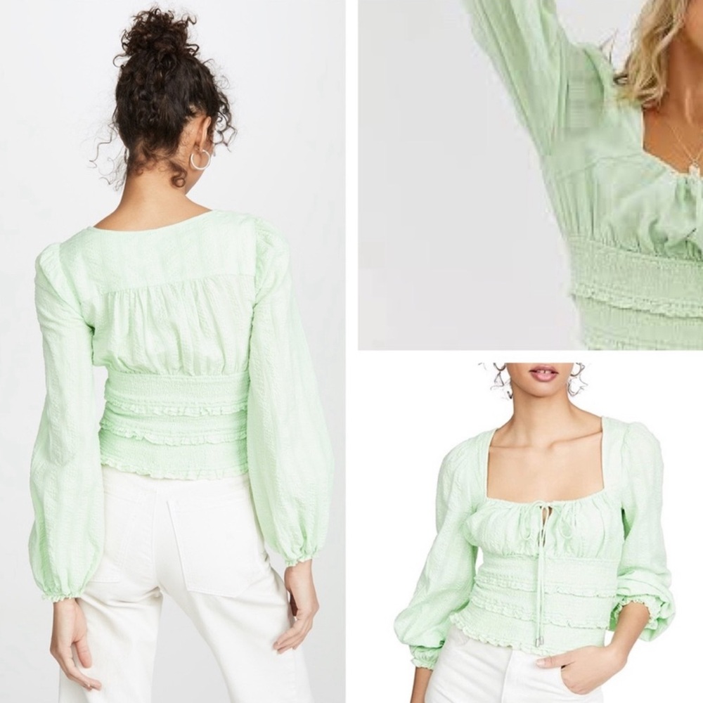 Free People • Lolita Milkmaid • Crop Top • Queen Green • XS (S-M)
